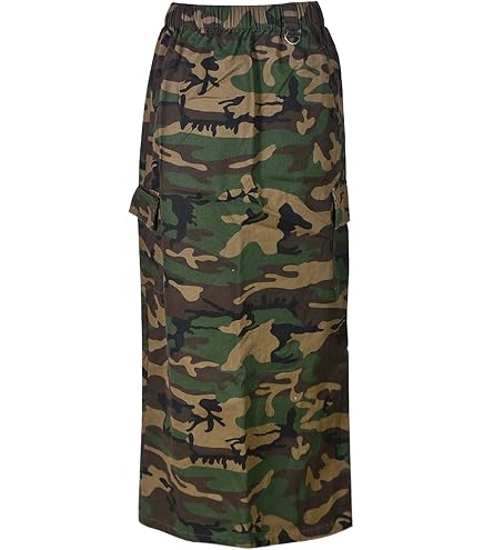 Amazon.com: WDIRARA Women's Camo Print High Waist Skinny Midi
